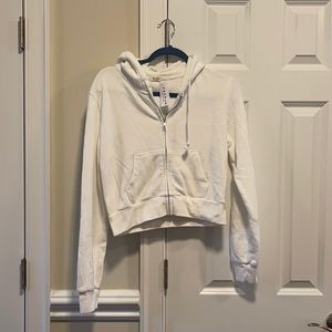 PACSUN Women’s White Cropped Hoodie